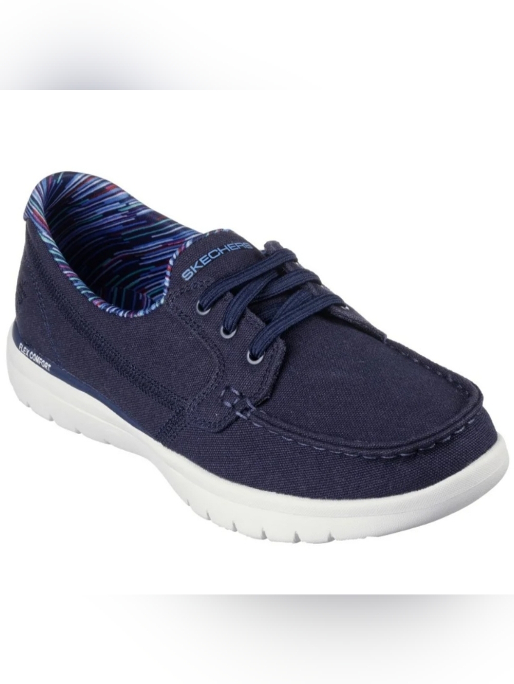 Skechers Women's Navy Casual Slip-On Sneaker On The Go 9 New